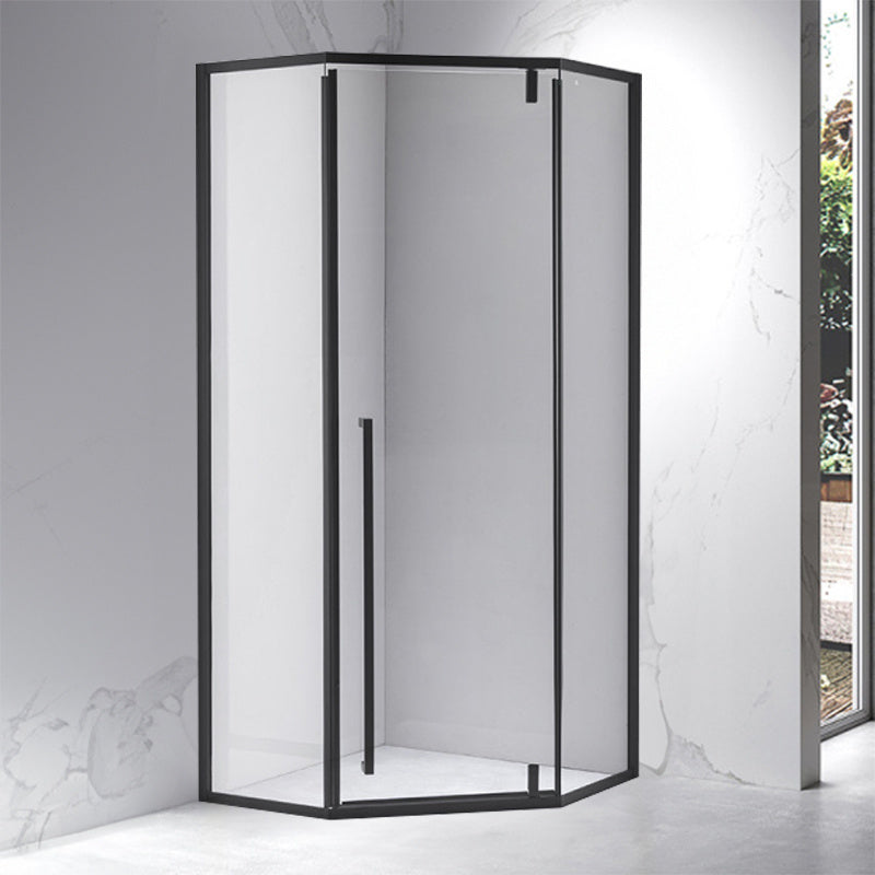 KABINA PRYSZNICOWA PIĘCIOKĄTNA Z BRODZIKIEM BS07B/SXL07B CZARNA/CZARNY 90x90 CM