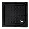 BRODZIK PRYSZNICOWY KWADRATOWY WYSOKI SXL02A CZARNY 80x80 CM SXL02A-BL-80