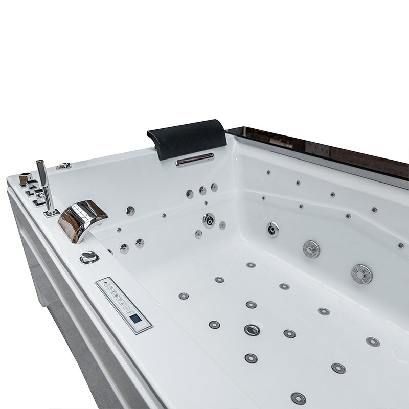 WANNA Z HYDROMASAŻEM KALAMBO 914 Z OBUDOWĄ CZARNA 190x150 CM KALAMBO-914-BL+OBUD