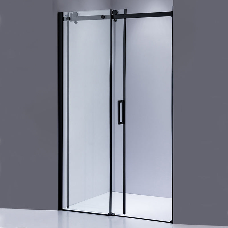 DRZWI PRYSZNICOWE PRZESUWNE DO WNĘKI SH03D CZARNE 115-120 CM 8 MM