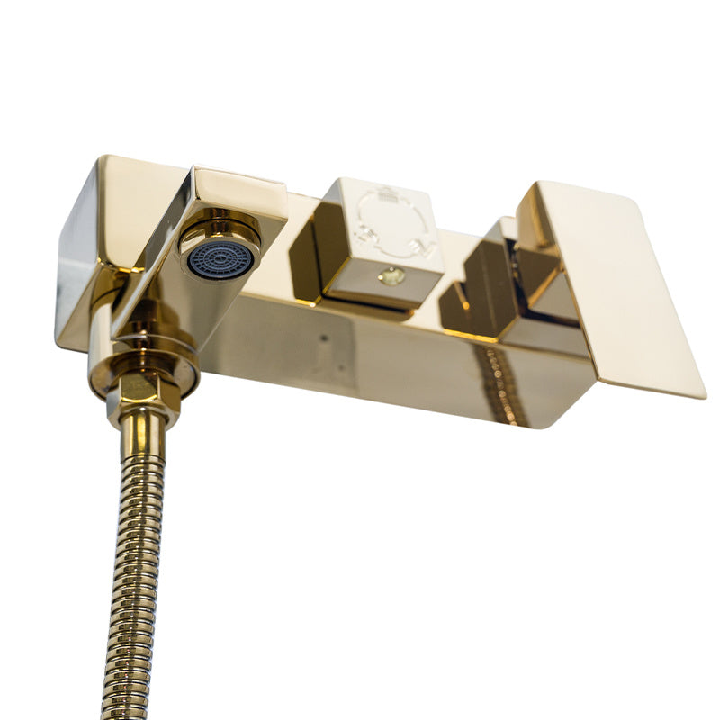 BATERIA PRYSZNICOWA ŁAZIENKOWA Z DESZCZOWNICĄ F170C ZŁOTA F170C-GL