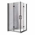 KABINA PRYSZNICOWA PROSTOKĄTNA KZ13A CZARNA 100x90 CM KZ13A-BL-100X90