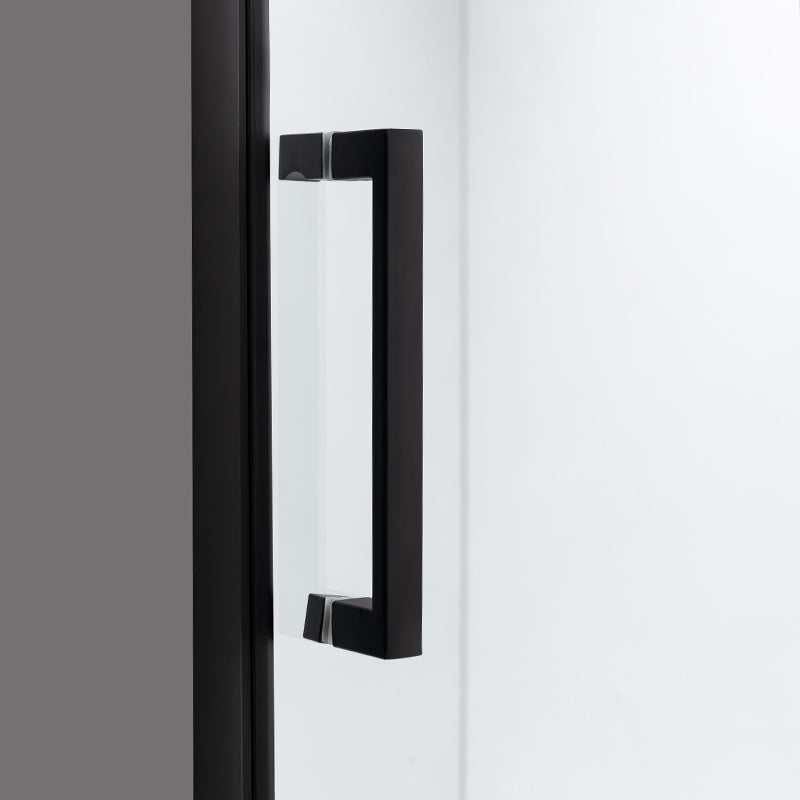 DRZWI PRYSZNICOWE ZOE CZARNE 80 CM 6 MM ZOE-BL-80