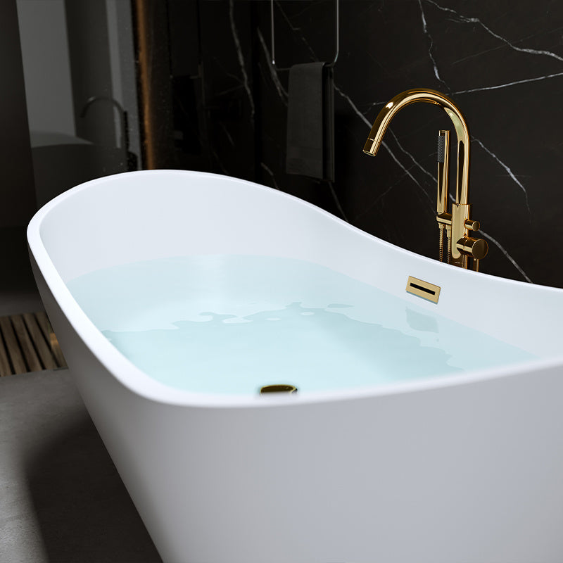 WANNA WOLNOSTOJĄCA RICA 513D BIAŁA PRZELEW ZŁOTA 180x80 CM RICA-513D-P-GL