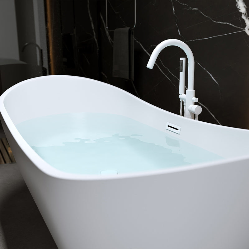 WANNA WOLNOSTOJĄCA RICA 513C BIAŁA PRZELEW BIAŁY POŁYSK 170x75 CM RICA-513C-P-WH