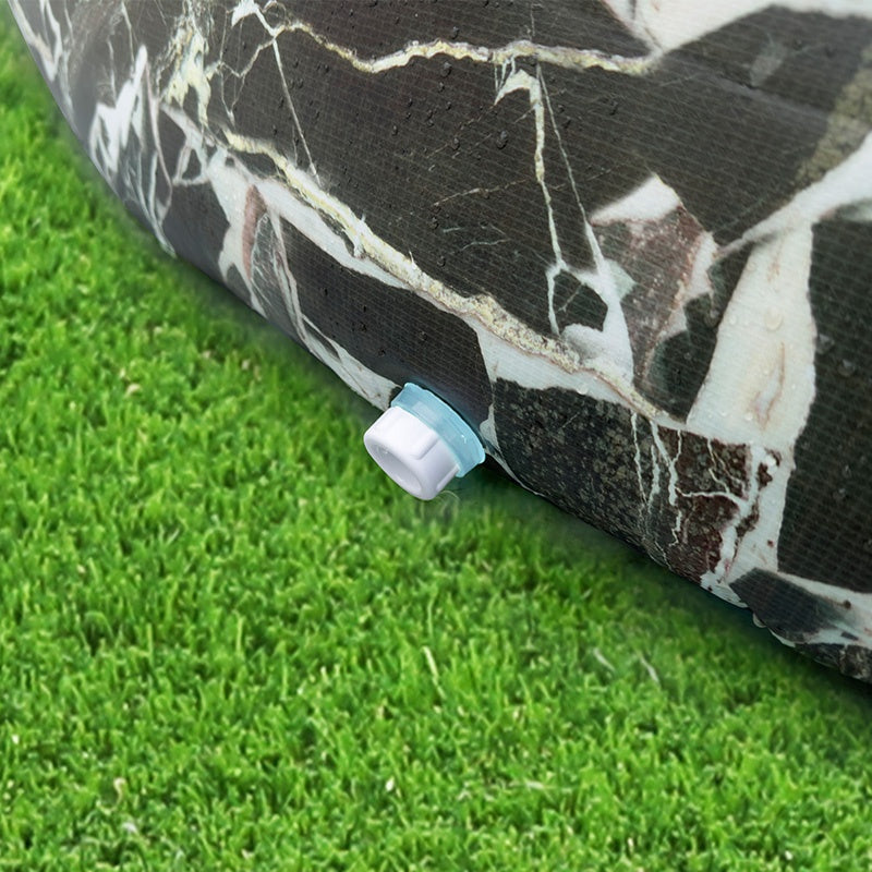 BASEN OGRODOWY POMPOWANY OKRĄGŁY MARBLE Z POMPĄ 360x76 CM MARBLE