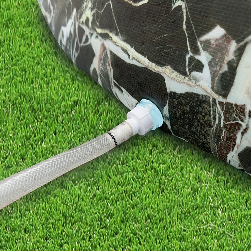 BASEN OGRODOWY POMPOWANY OKRĄGŁY MARBLE Z POMPĄ 360x76 CM MARBLE