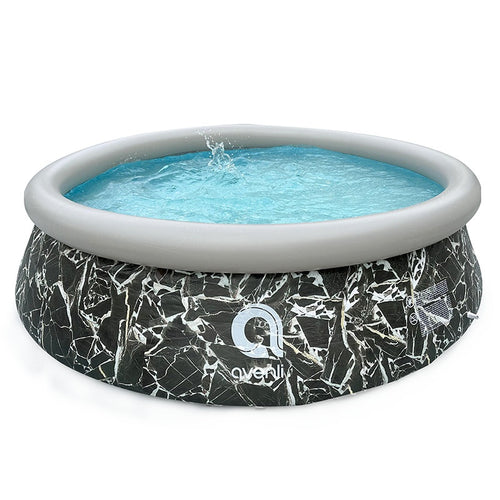 BASEN OGRODOWY POMPOWANY OKRĄGŁY MARBLE Z POMPĄ 360x76 CM MARBLE