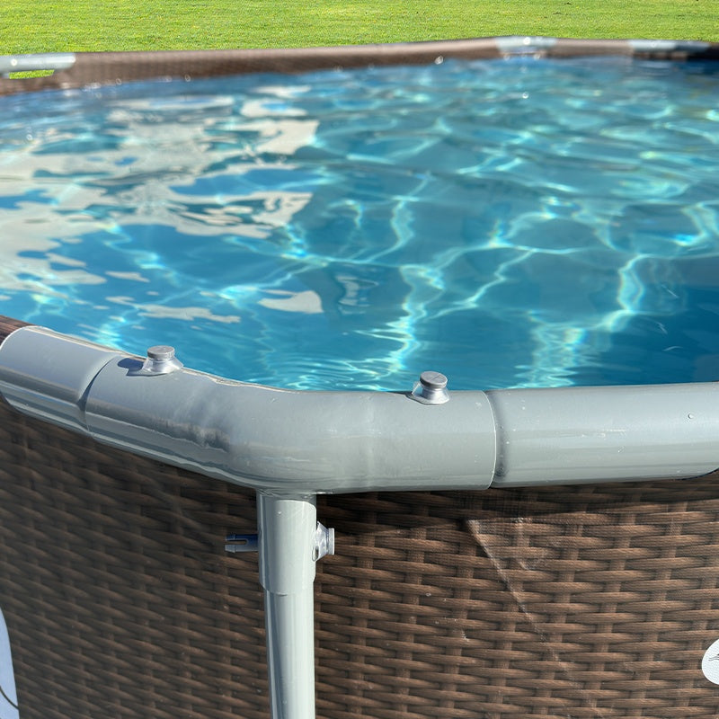 BASEN OGRODOWY STELAŻOWY PROSTOKĄTNY FLORIDA Z POMPĄ 427x275 CM FLORIDA