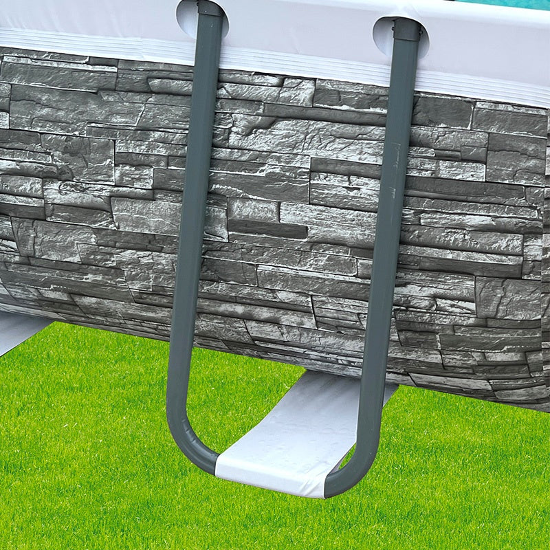 BASEN OGRODOWY STELAŻOWY PROSTOKĄTNY ROCKY Z POMPĄ 400x200 CM ROCKY