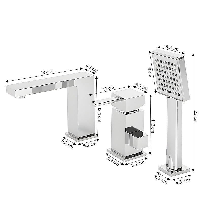 BATERIA ŁAZIENKOWA NAWANNOWA F301A CHROM F301A