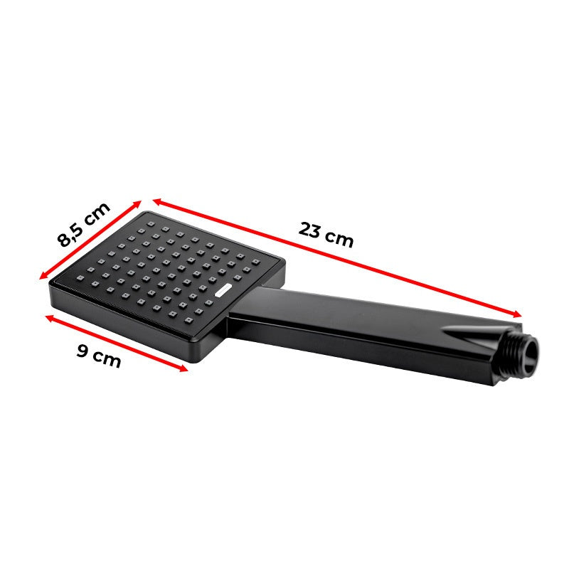 BATERIA WANNOWA ŚCIENNA PRYSZNICOWA NATRYSKOWA ZESTAW F307B-BL CZARNA F307B-BL