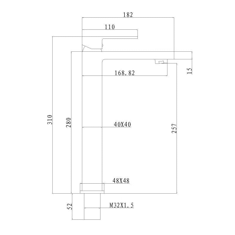 BATERIA ŁAZIENKOWA UMYWALKOWA F211HA CHROM F211HA