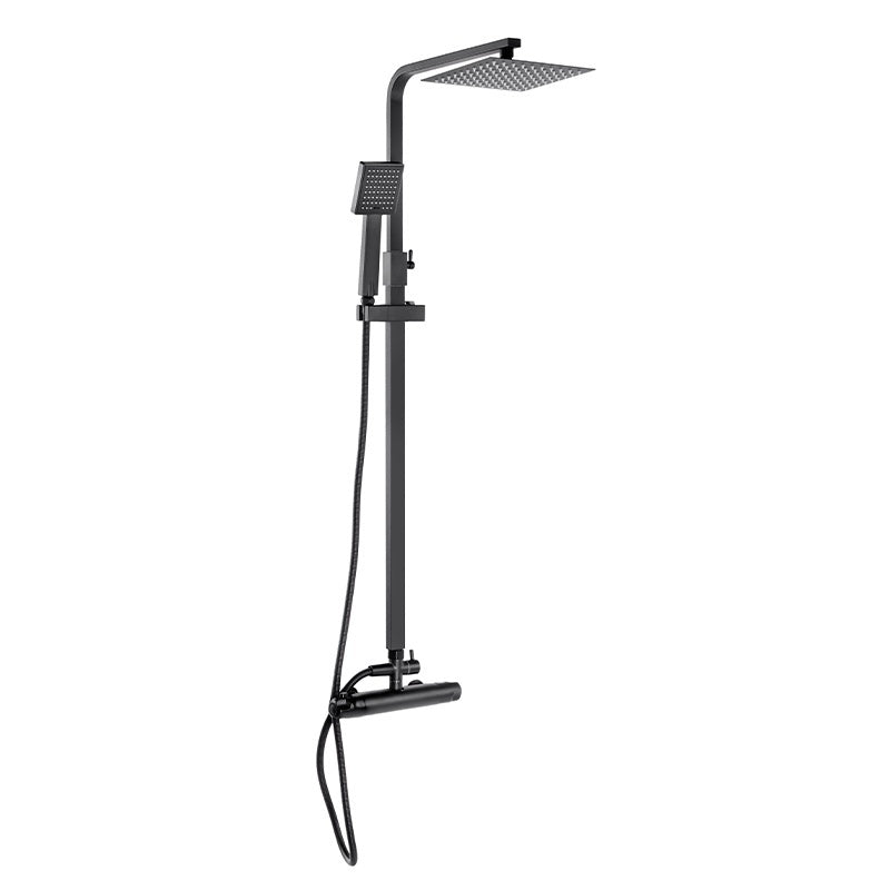 BATERIA PRYSZNICOWA ŁAZIENKOWA Z DESZCZOWNICĄ T15B CZARNA T15B-BL