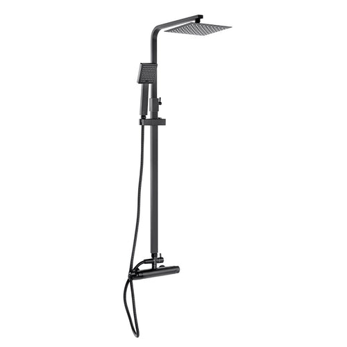 BATERIA PRYSZNICOWA ŁAZIENKOWA Z DESZCZOWNICĄ T15B CZARNA T15B-BL