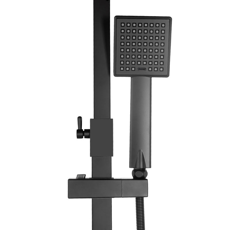 BATERIA PRYSZNICOWA ŁAZIENKOWA Z DESZCZOWNICĄ T15B CZARNA T15B-BL