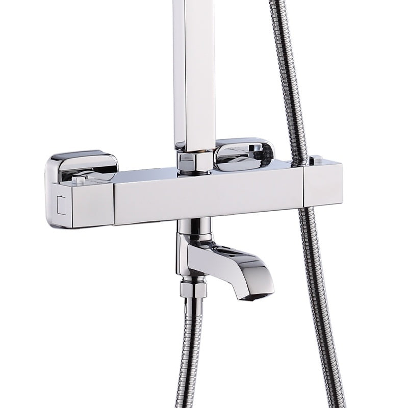 BATERIA PRYSZNICOWA Z TERMOSTATEM I DESZCZOWNICĄ T154A CHROM T154A