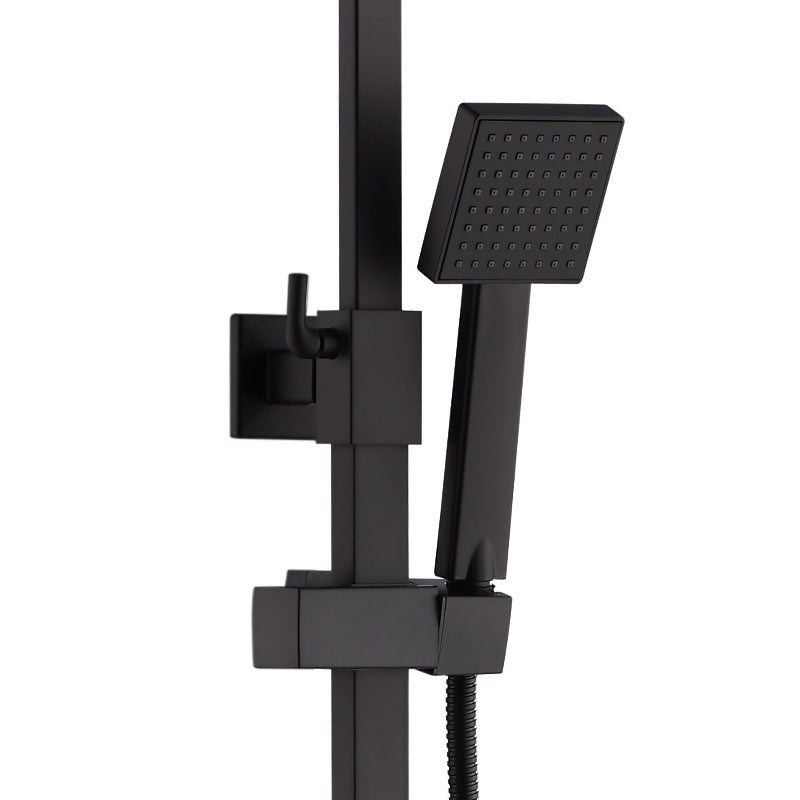 BATERIA PRYSZNICOWA Z TERMOSTATEM I DESZCZOWNICĄ T154B CZARNA T154B-BL