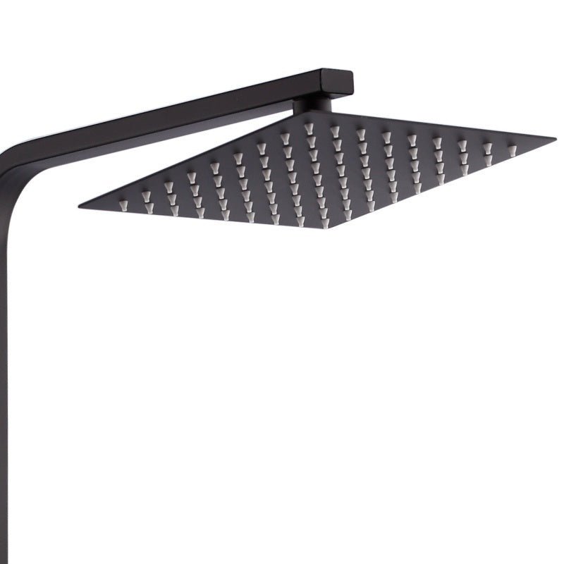 BATERIA PRYSZNICOWA Z TERMOSTATEM I DESZCZOWNICĄ T154B CZARNA T154B-BL