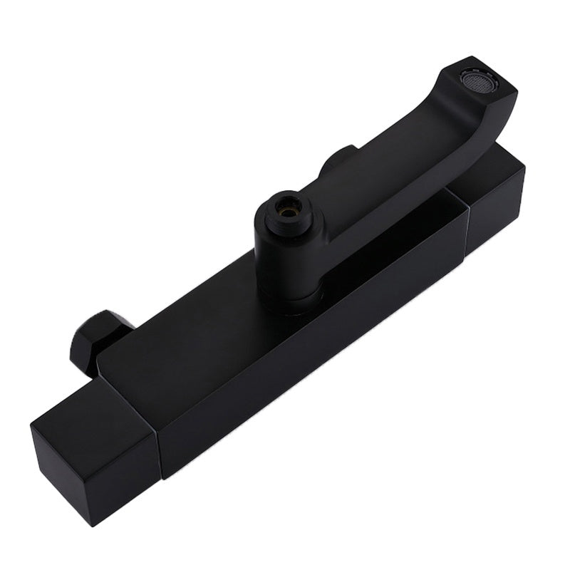 BATERIA PRYSZNICOWA Z TERMOSTATEM I DESZCZOWNICĄ T154B CZARNA T154B-BL