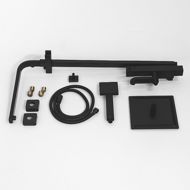 BATERIA PRYSZNICOWA Z TERMOSTATEM I DESZCZOWNICĄ T154B CZARNA T154B-BL