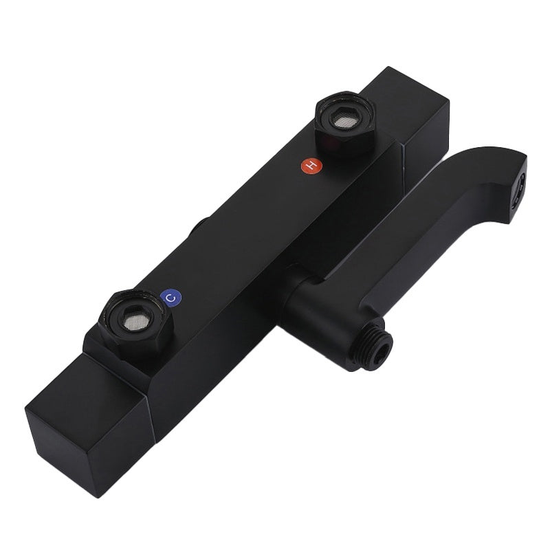 BATERIA PRYSZNICOWA Z TERMOSTATEM I DESZCZOWNICĄ T154B CZARNA T154B-BL