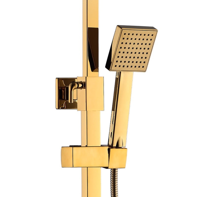 BATERIA PRYSZNICOWA Z TERMOSTATEM I DESZCZOWNICĄ T154C ZŁOTA T154C-GL