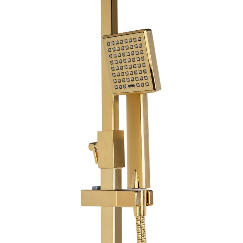 BATERIA PRYSZNICOWA Z TERMOSTATEM I DESZCZOWNICĄ T154C ZŁOTA T154C-GL