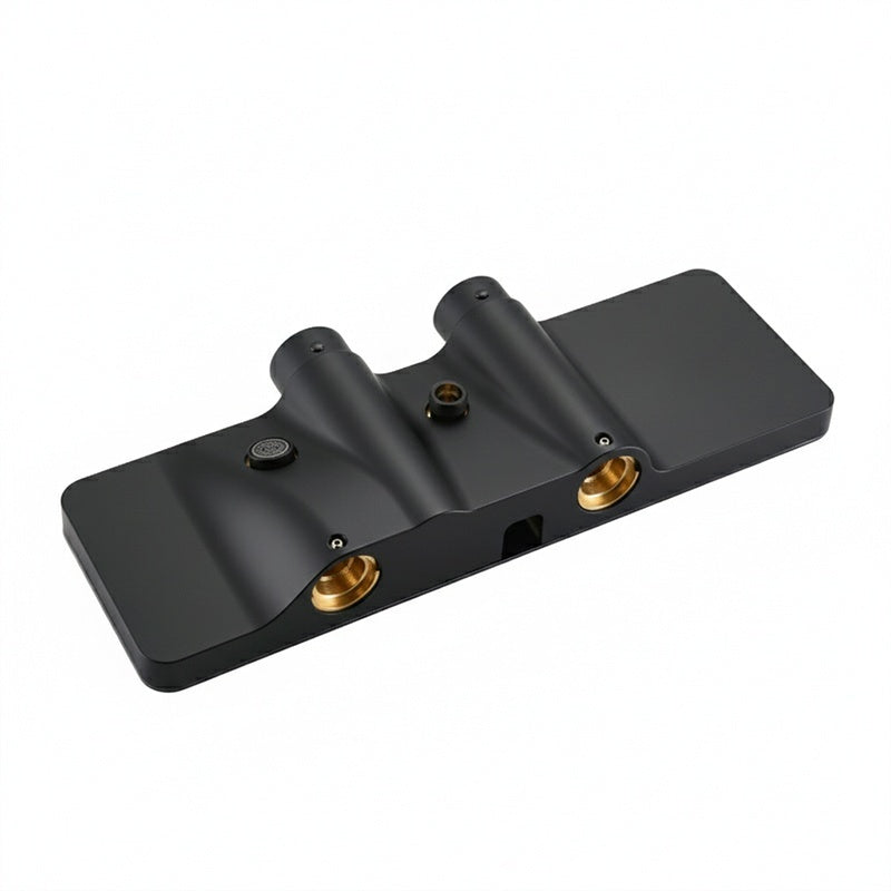 BATERIA PRYSZNICOWA Z TERMOSTATEM I DESZCZOWNICĄ F13-BL CZARNA F13-BL