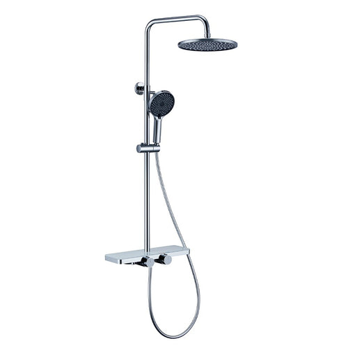 BATERIA PRYSZNICOWA Z TERMOSTATEM I DESZCZOWNICĄ F13A CHROM F13A