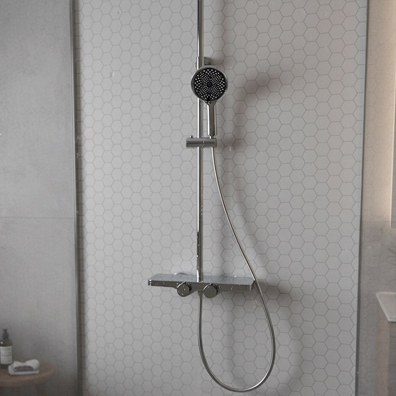 BATERIA PRYSZNICOWA Z TERMOSTATEM I DESZCZOWNICĄ F13A CHROM F13A