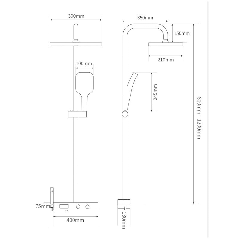 BATERIA PRYSZNICOWA NATYNKOWA F10-GR SZARA LCD F10-GR