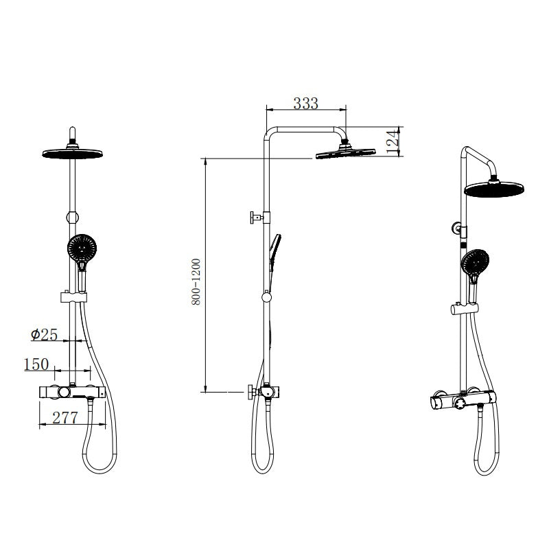 BATERIA PRYSZNICOWA NATYNKOWA F15G ZŁOTA LCD F15-GL