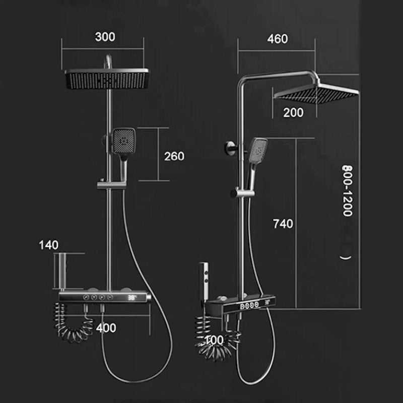 BATERIA PRYSZNICOWA NATYNKOWA F19-GR SZARA LCD F19-GR