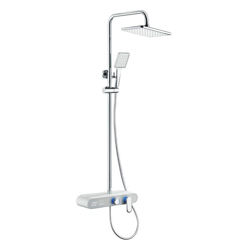 BATERIA PRYSZNICOWA NATYNKOWA F700W BIAŁA LCD F700-WH