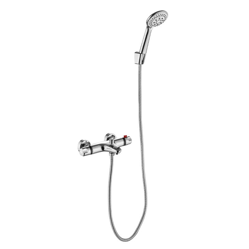 BATERIA PRYSZNICOWA Z TERMOSTATEM ŚCIENNA ŁAZIENKOWA NATRYSKOWA T205 CHROM T205