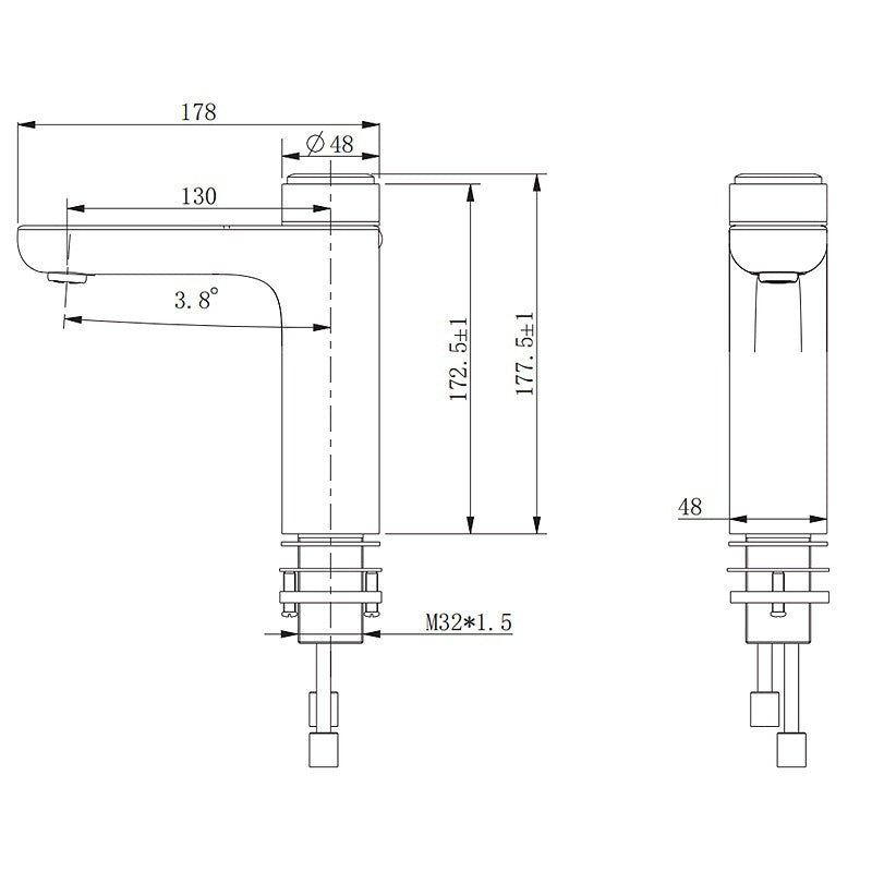 BATERIA UMYWALKOWA ŁAZIENKOWA F06-BL-A CZARNA LCD F06-BL-A