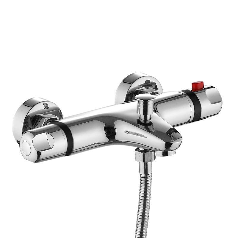BATERIA PRYSZNICOWA Z TERMOSTATEM ŚCIENNA ŁAZIENKOWA NATRYSKOWA T205 CHROM T205