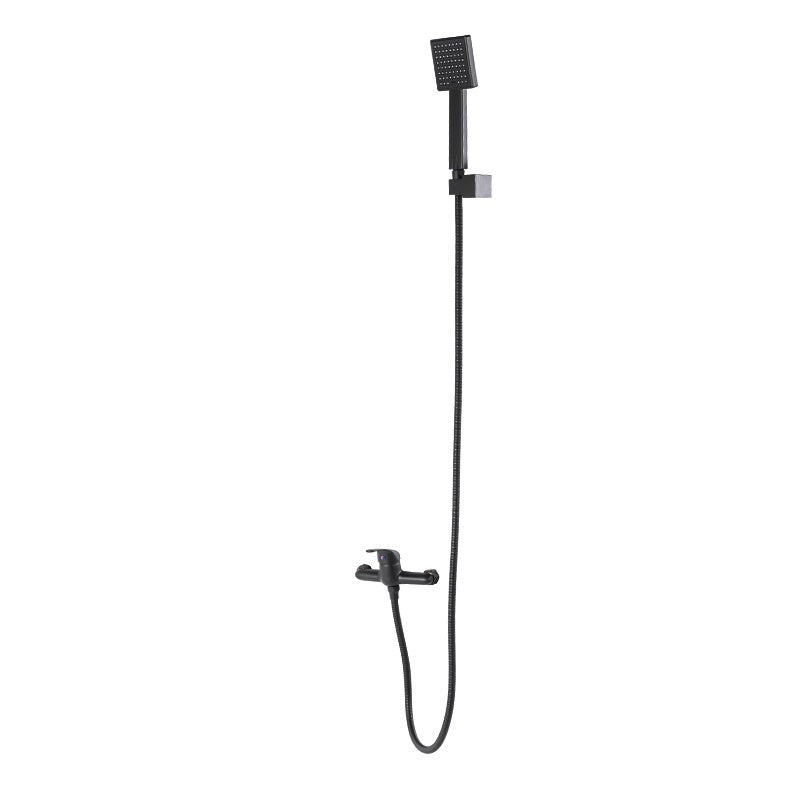 BATERIA WANNOWA ŚCIENNA PRYSZNICOWA NATRYSKOWA ZESTAW F307B-BL CZARNA F307B-BL