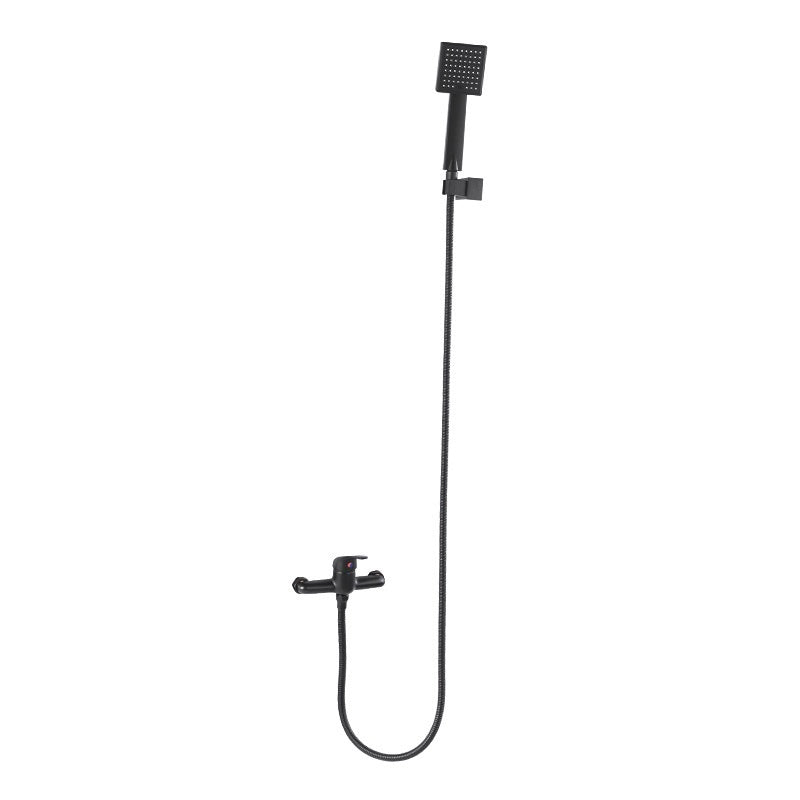 BATERIA WANNOWA ŚCIENNA PRYSZNICOWA NATRYSKOWA ZESTAW F307B-BL CZARNA F307B-BL