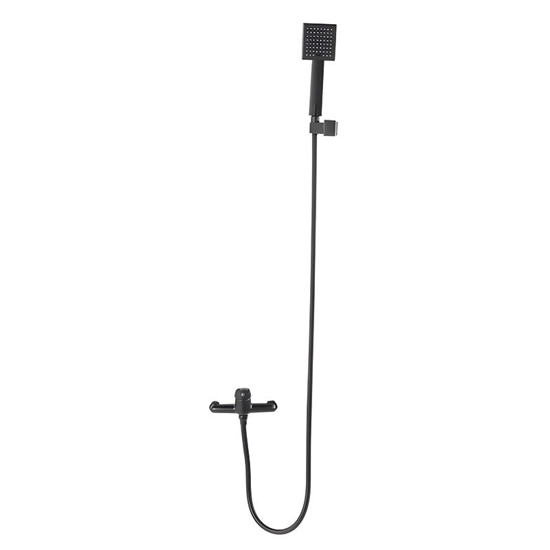 BATERIA WANNOWA ŚCIENNA PRYSZNICOWA NATRYSKOWA ZESTAW F307B-BL CZARNA F307B-BL