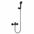 BATERIA WANNOWA ŚCIENNA PRYSZNICOWA NATRYSKOWA ZESTAW F307B-BL CZARNA F307B-BL