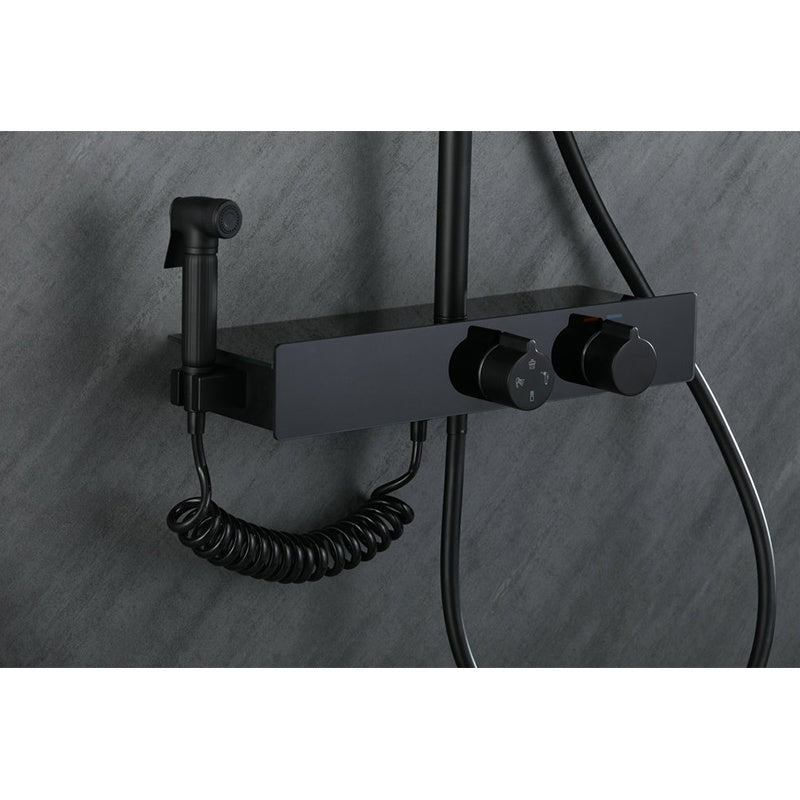 Bateria prysznicowa natynkowa F10BL LCD czarna F10-BL