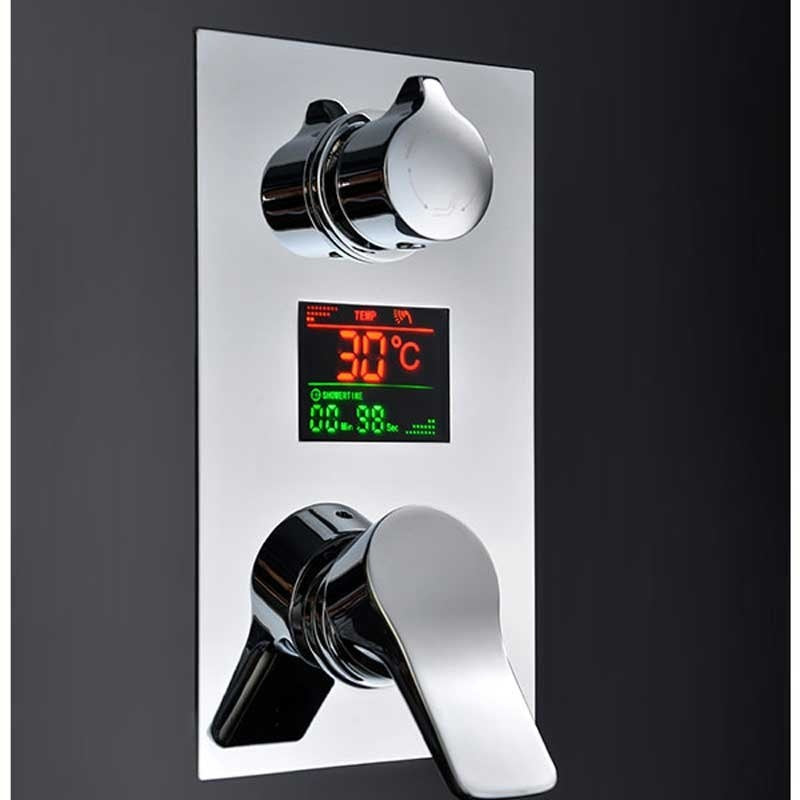 BATERIA PRYSZNICOWA PODTYNKOWA T100 CHROM LCD T100