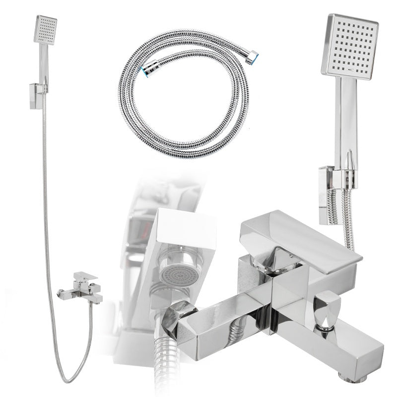 BATERIA WANNOWA ŚCIENNA PRYSZNICOWA NATRYSKOWA ZESTAW F302A CHROM F302A