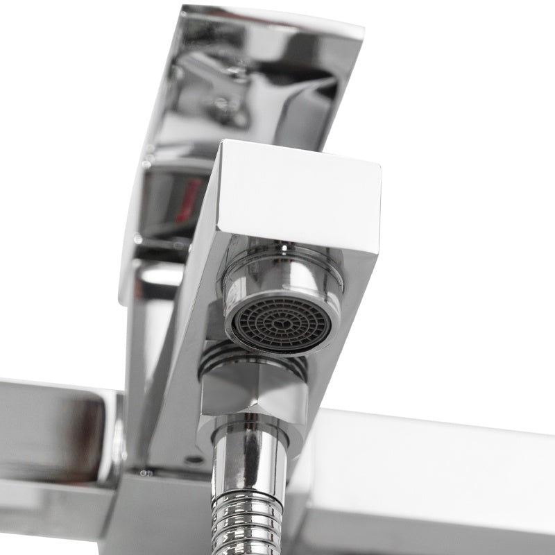 BATERIA WANNOWA ŚCIENNA PRYSZNICOWA NATRYSKOWA ZESTAW F302A CHROM F302A