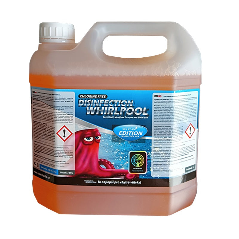 BEZCHLOROWY PŁYN DO DEZYNFEKCJI WANIEN I SPA WHIRLPOOL WHIRLPOOL-3L