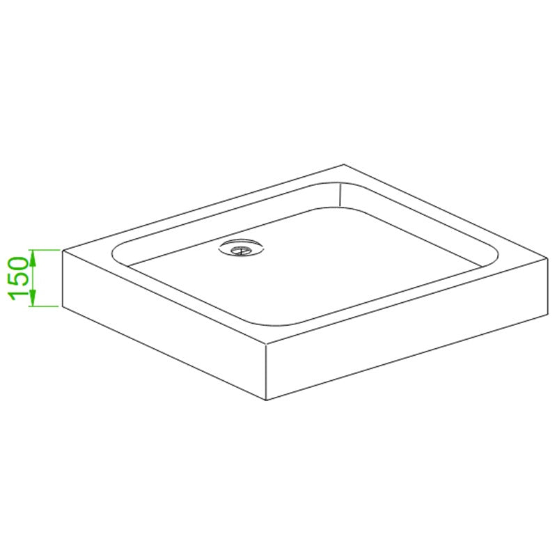BRODZIK PRYSZNICOWY PROSTOKĄTNY WYSOKI SXL04A BIAŁY 100x90 CM SXL04A-WH-100X90