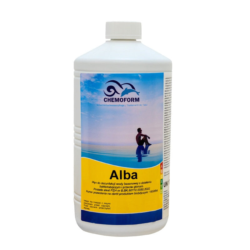 CHEMIA ZESTAW DO BASENU CHLOR SZOK PH MINUS FLOCKFIX ALBA TESTER STARTER SET2 STARTER-SET-2