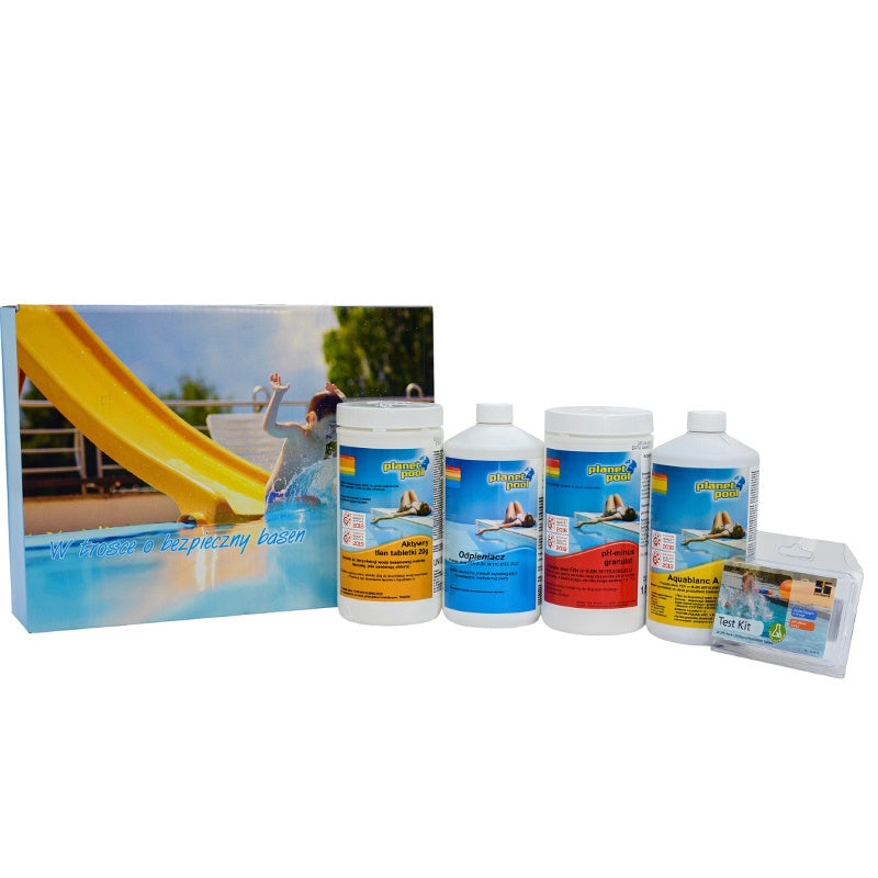 CHEMIA ZESTAW DO BASENU JACUZZI AKTYWNY TLEN PH MINUS ODPIENIACZ TESTER WHIRLPOOL SET1 STARTER-WHIRL-SET-1